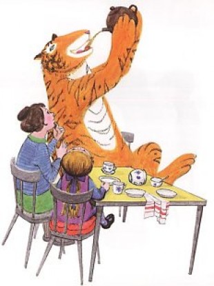 Reproduced from The Tiger Who Came to Tea by Judith Kerr