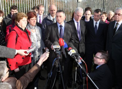 Murdered Trevor Buchanan's family, speak to the media outside court following the conviction