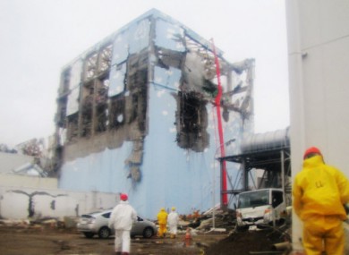 Supplied photo shows early efforts to cool down the No 4 reactor of the crippled Fukushima plant on 22 March, 2011.