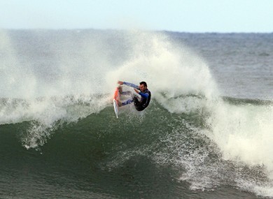 Aussie star Joel Parkinson competes in the Rip Curl Pro surfing event at Bells Beach in Victoria, Australia.