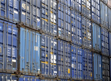 File photo of containers at Dublin Port