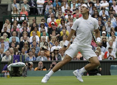 Rafa Nadal: up and running.