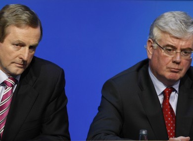 Enda Kenny and Eamon Gilmore in March