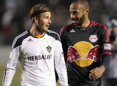 David Beckham and Thierry Henry: 'Although Major League Soccer is on the rise, it’s not even the fairest reflection of how strong the game is here'.