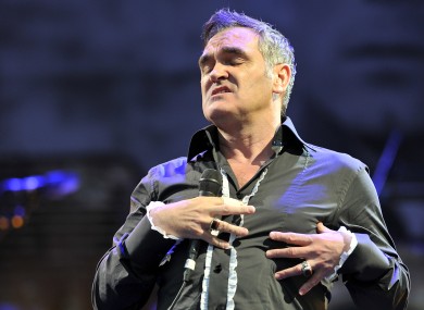 Morrissey on stage at Glastonbury last month
