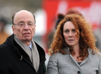 News Corp magnate Rupert Murdoch and News International chief Rebekah Wade.