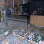 This was a sandwich bar near the LUAS stop in Abbey Street which was suddenly closed some months ago. In this it looks like the day's bread delivery arrived and someone said, 