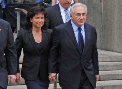 Strauss-Kahn leaves Manhattan Criminal Court with his wife Anne Sinclair on 6 June, 2011.