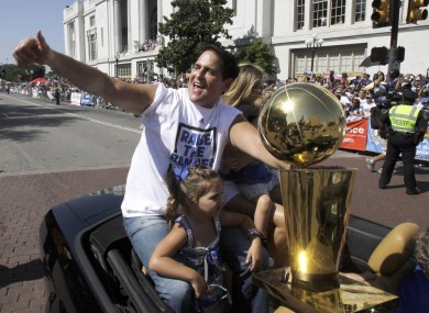 Cuban basking in the Maverick's 2011 victory.