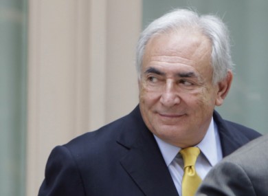 Strauss-Kahn leaving his rented house in New York last month