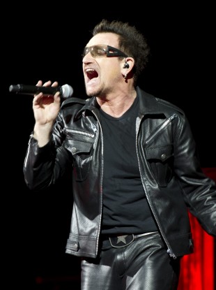 Bono performs with U2 in Montreal earlier this month.