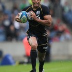 Scotland's Joe Ansbro runs through to score the only try of Ireland's World Cup warm-up with Scotland at Murrayfield. Declan Kidney's men lost the encounter 10-6.