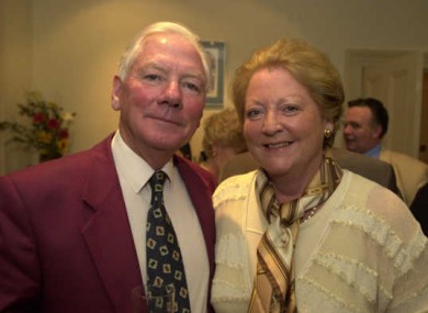 Gay Byrne with wife Kathleen Watkins