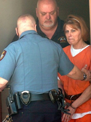 Nanette Craver is led to the courtroom for her preliminary hearing in Dillsburg, Pa. on Thursday, April 29, 2010