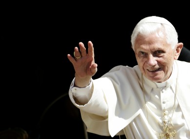 Pope Benedict XVI waves to the faithful last week