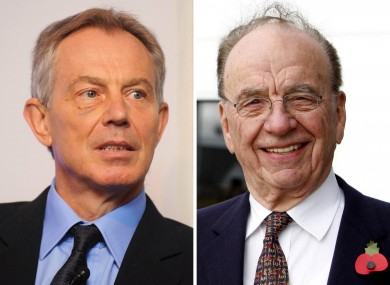 Tony Blair and Rupert Murdoch (File photos)