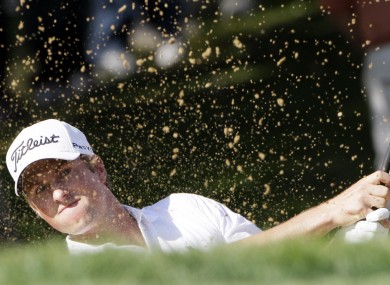 Simpson's 65 included a shocking shank on the eighteenth hole.