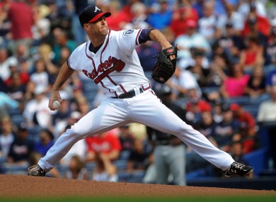 The Atlanta Braves' starting pitcher, Tim Hudson.