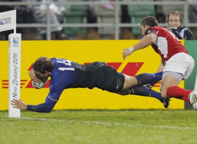 Vincent Clerc and Canada's James Pritchard.