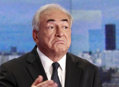 Strauss-Kahn during an interview on French TV