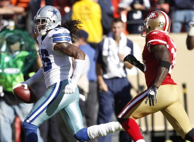Whitner steps away from making the fateful tackle.