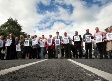 Families of the Bloody Sunday victims ahead of the Saville Inquiry's release last year