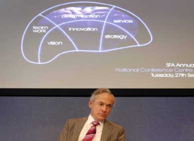 Minister for Enterprise Richard Bruton at the Small Firms Association annual conference today.