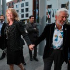 Bertie Ahern's former wife Miriam Ahern and her partner Terry McCoy arrive. Photo Leon Farrell/Photocall Ireland