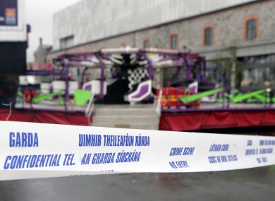 The scene sealed off after Monday's accident