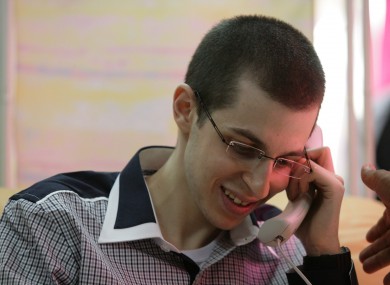 Gilad Shalit pictured speaking to his parents for the first time in five years.