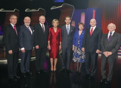 The candidates (with Ryan Tubridy)