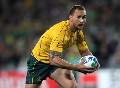 Quade Cooper in action against Ireland.