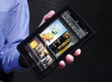 The Kindle Fire tablet at its unveiling last month