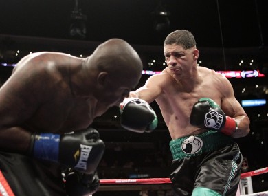 Bozella connects with Larry Hopkins during the second round.