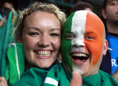 Ireland fans in New Zealand. Lucky.