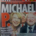 It's P for President on the front of the Mirror.