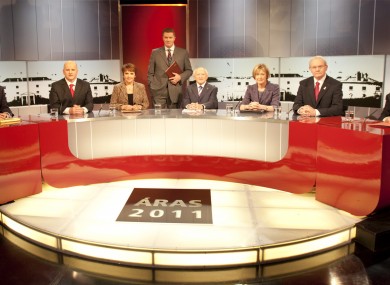 The candidates at the TG4 debate yesterday