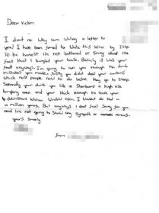 A copy of the handwritten letter released by the West Yorkshire Police.