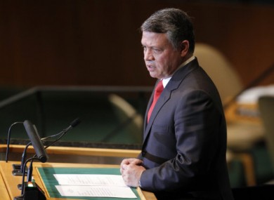 King Abdullah II of Jordan addressing the UN in September 2011.