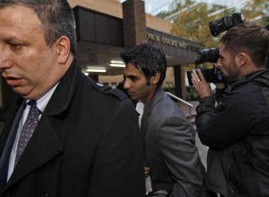 Pakistani former Test captain Salman Butt leaves the Southwark court in London yesterday.