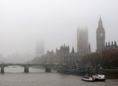 Another episode of foggy weather in London earlier this month
