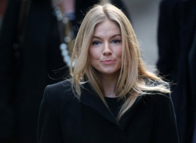 Sienna Miller, one of four people testifying at the Leveson inquiry today.