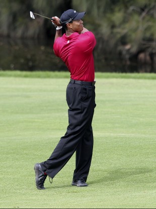 Woods in action in Sydney