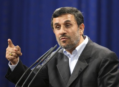 Iranian president Mahmoud Ahmadinejad