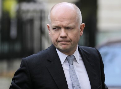 British Foreign Secretary William Hague