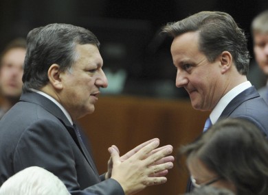 Jose Manuel Barroso (left) told MEPs that the agreement of the