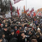 Protesters in Moscow (AP Photo/Mikhail Metzel)