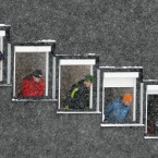 Judges watch the Nordic Combined World Cup competition in Seefeld, Austria. (AP Photo/Matthias Schrader)