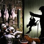 Farmer John Booth plucks, weighs and hangs his Bronze Turkeys in preparation for Christmas dinner at his farm near Doune, central Scotland.