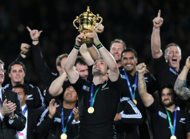 New Zealand won the World Cup for the first time since 1987 last October.